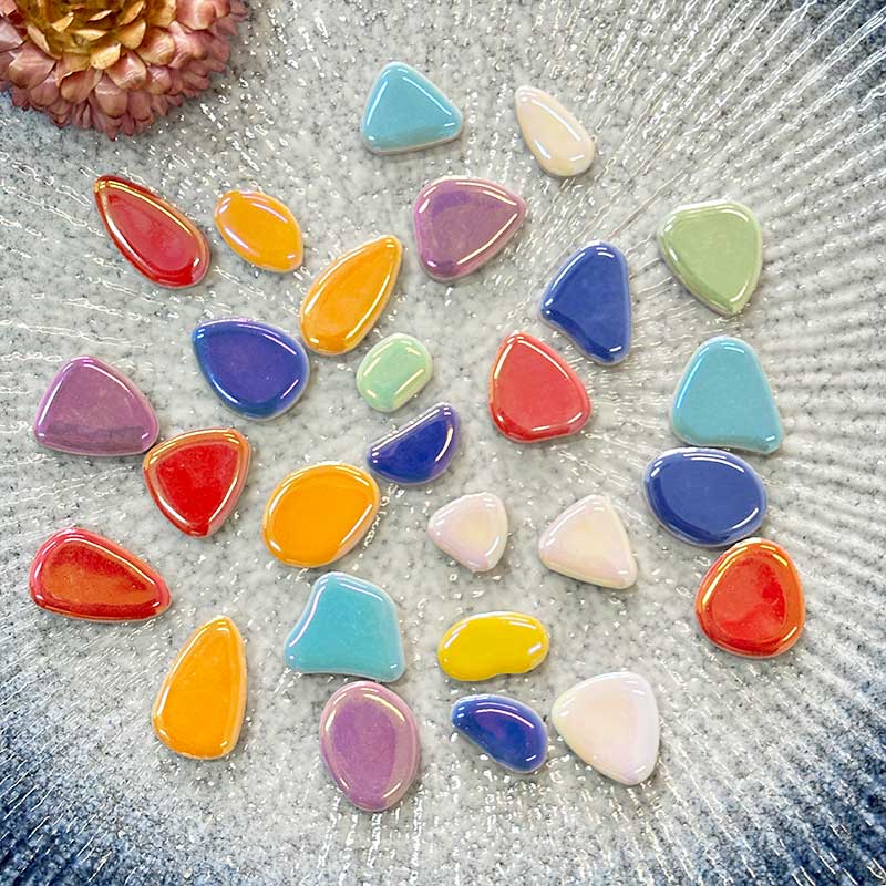 Ceramic Tile Blank - 50g Porcelain DIY irregular Phantom color