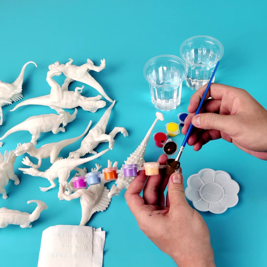 6pcs/8pcs, DIY Coloring Dinosa – Puzzle Blank White recenzja i cena
