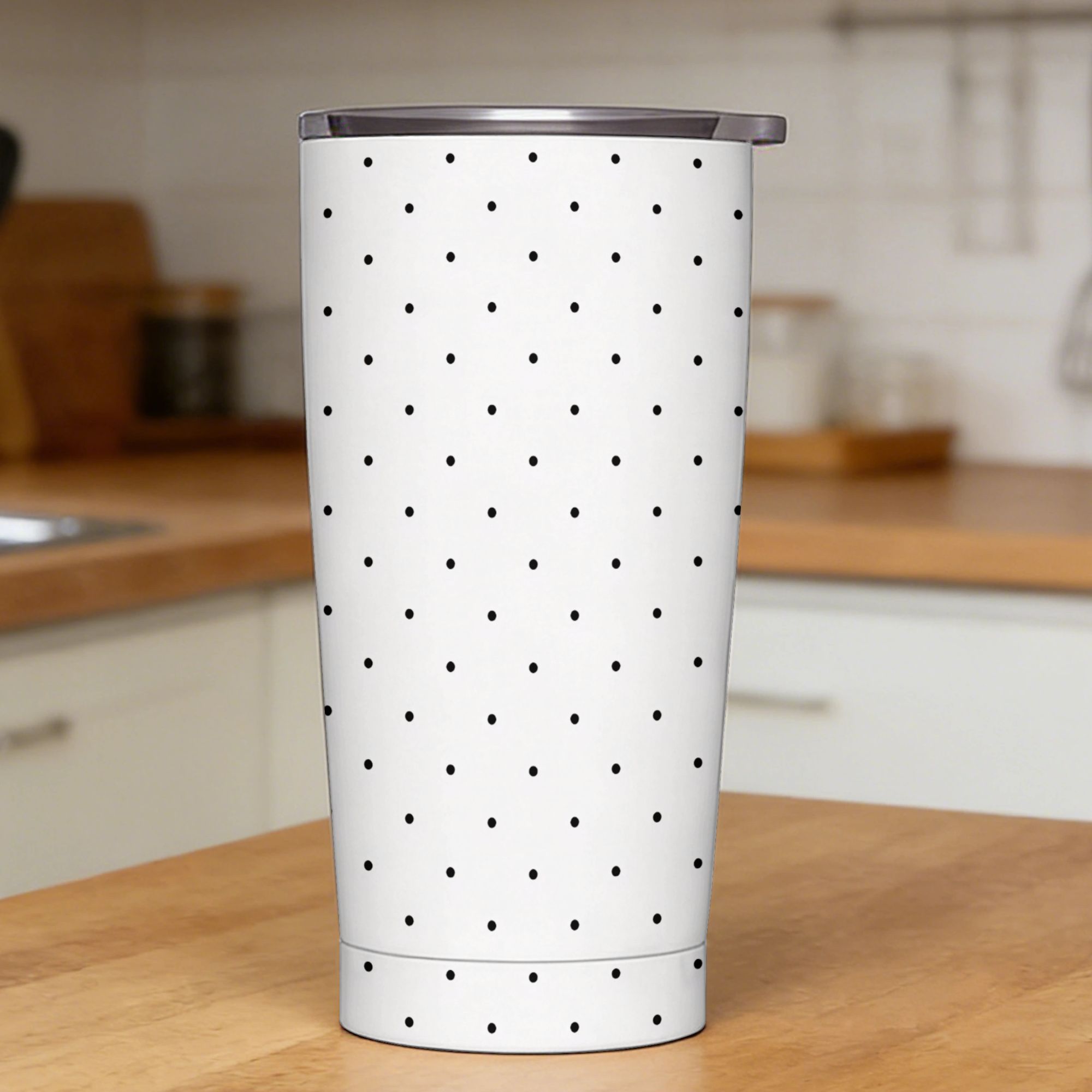 Black & White Polka Dot Patter – Tumbler 20Oz White recenzja i cena