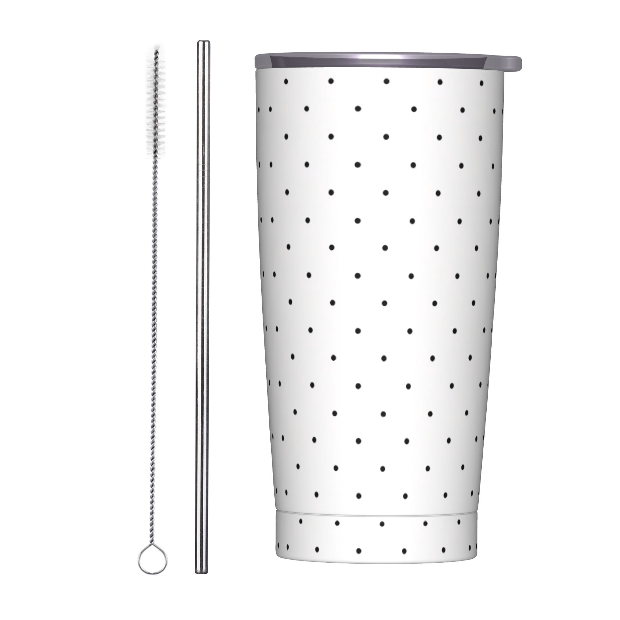 Black & White Polka Dot Patter – Tumbler 20Oz White recenzja i cena