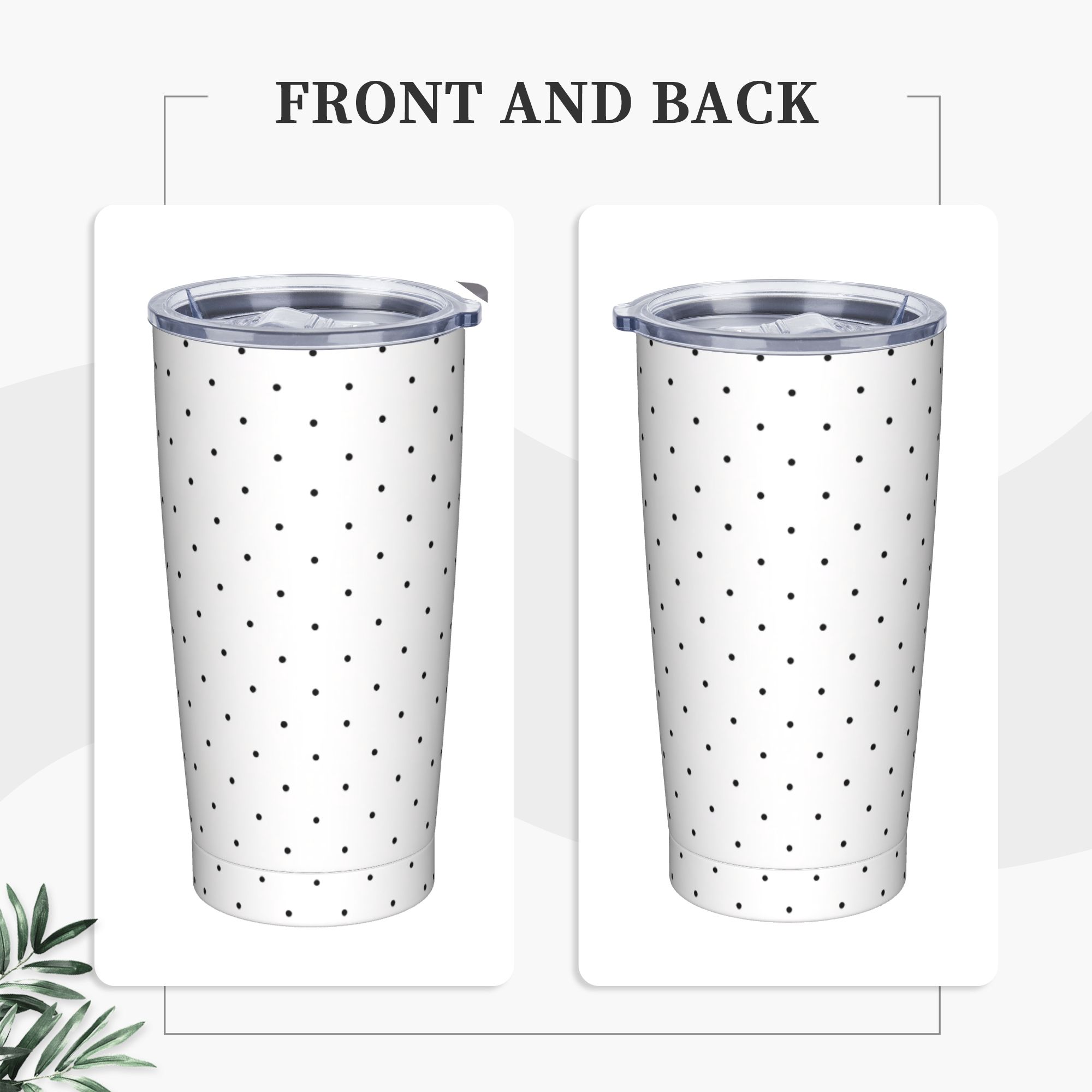 Black & White Polka Dot Patter – Tumbler 20Oz White recenzja i cena
