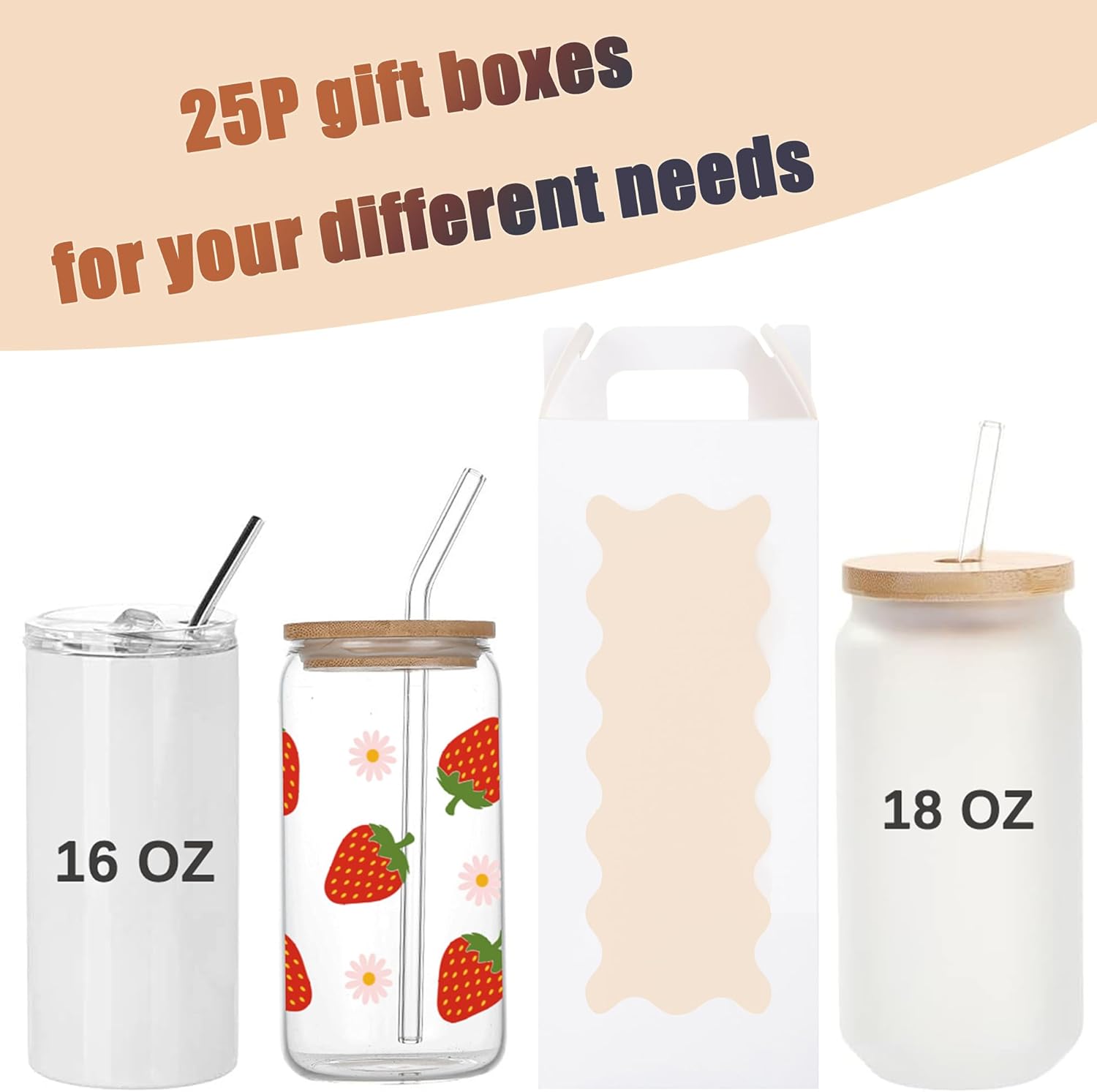 25 Pack Tumbler Gift Boxes wit – Tumbler 20Oz White recenzja i cena