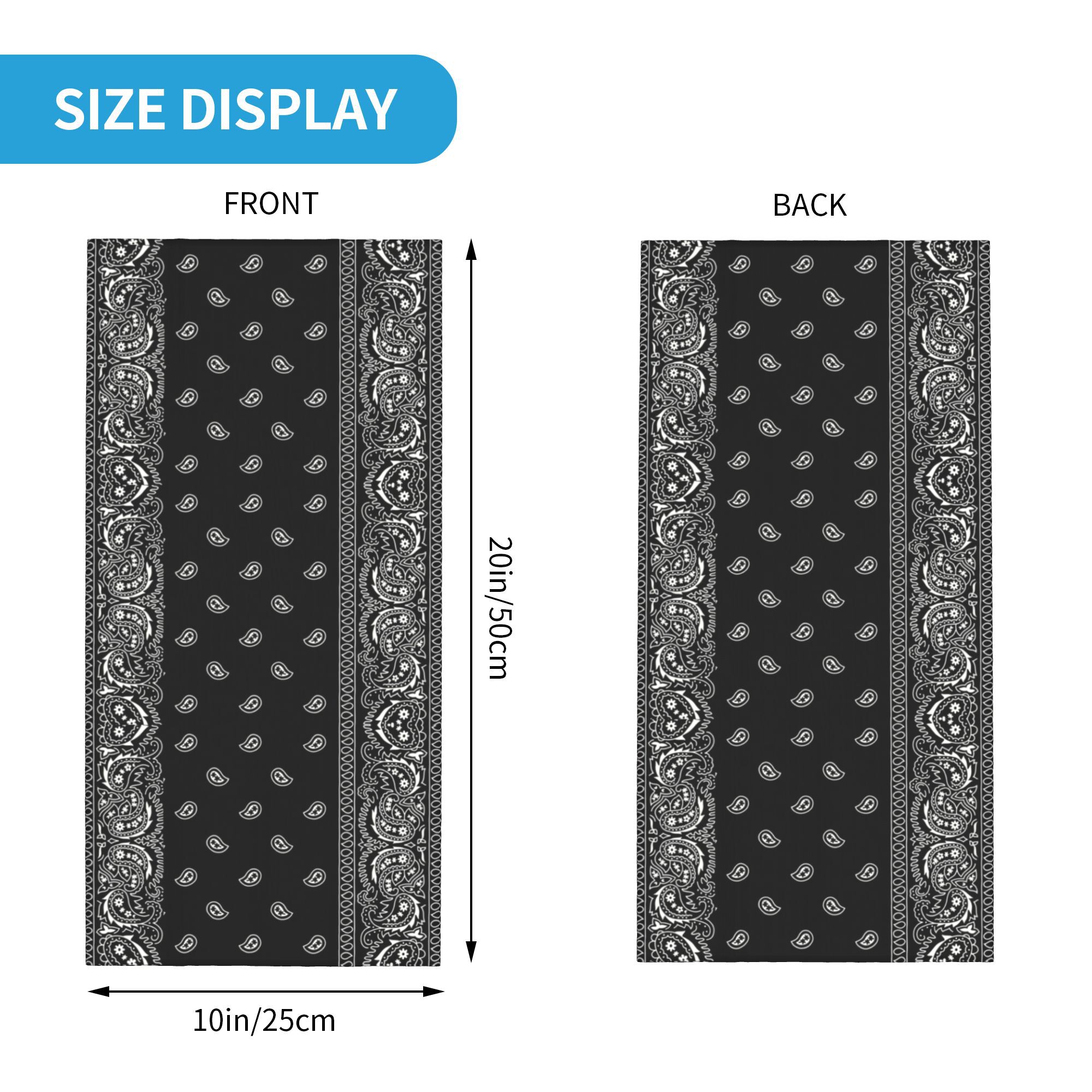 Custom Black And White Paisley – Bandana Blank White recenzja i cena