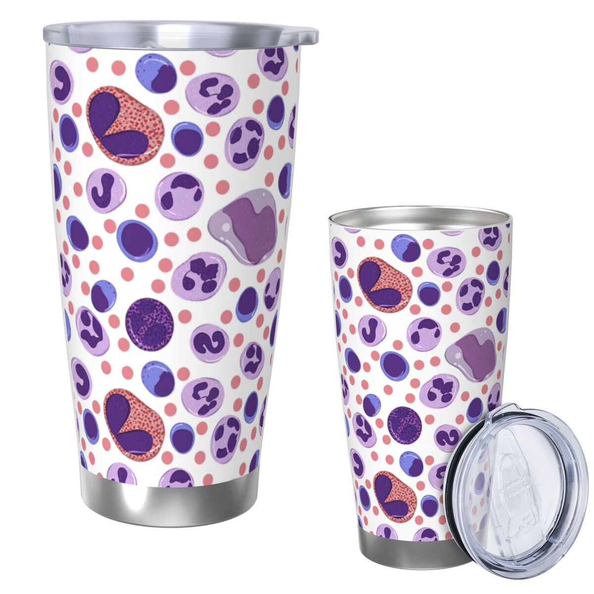 Large White Blood Cell Pattern – Tumbler 20Oz White recenzja i cena