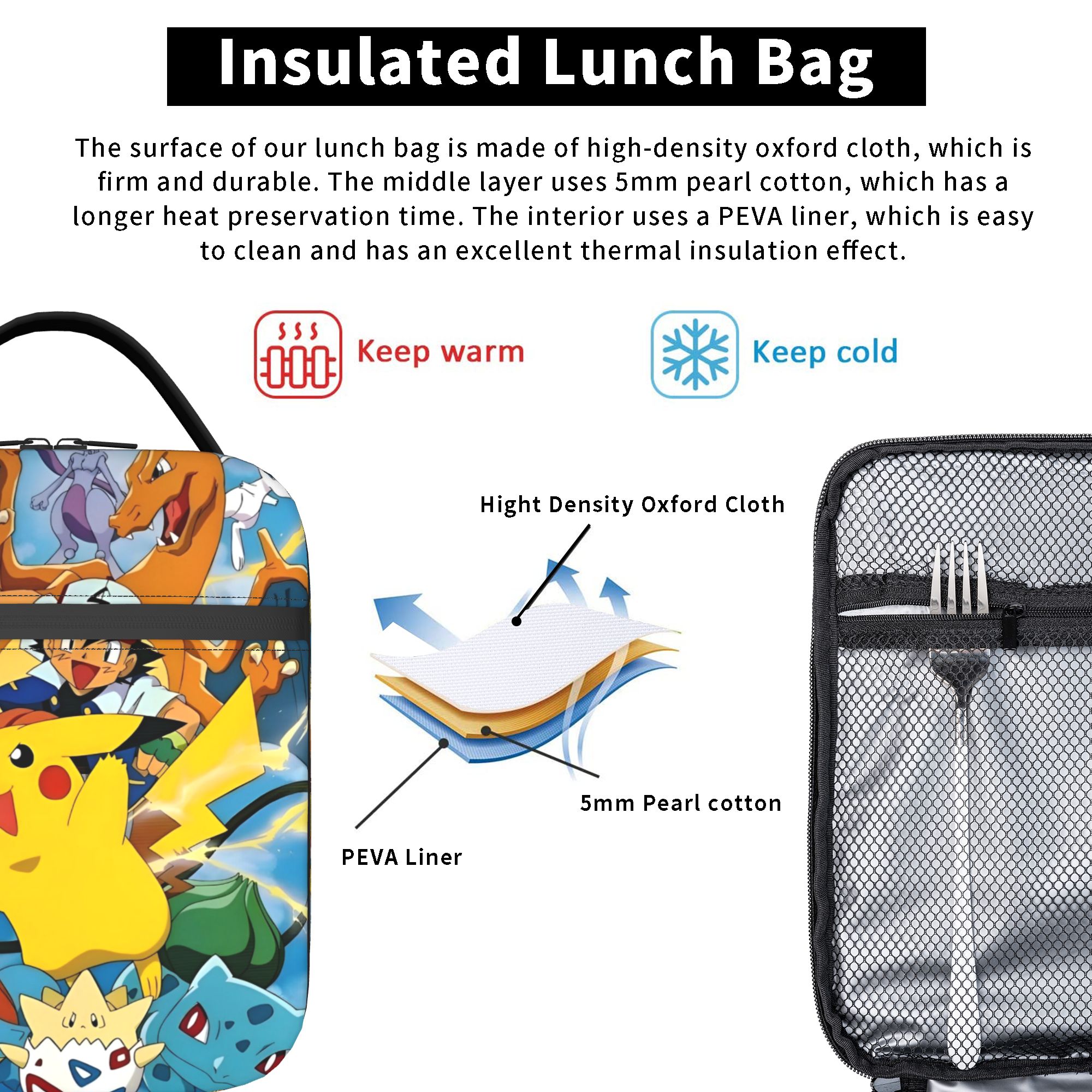 Cute Cartoon Manga Poke-Mon In – Tote Bag Sublimation recenzja i cena