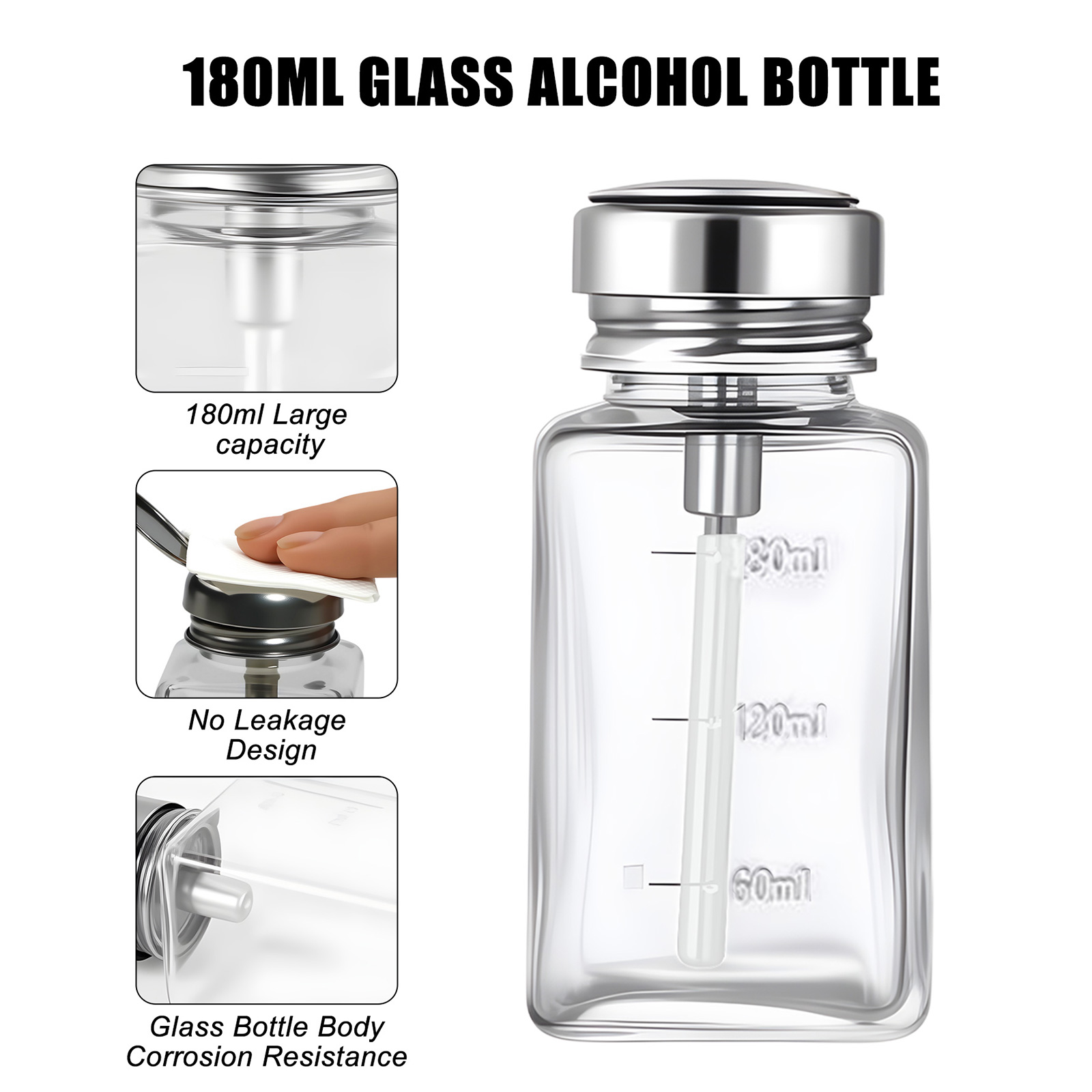 180ml Nail Glass Bottle Press  – Water Bottle Blank recenzja i cena