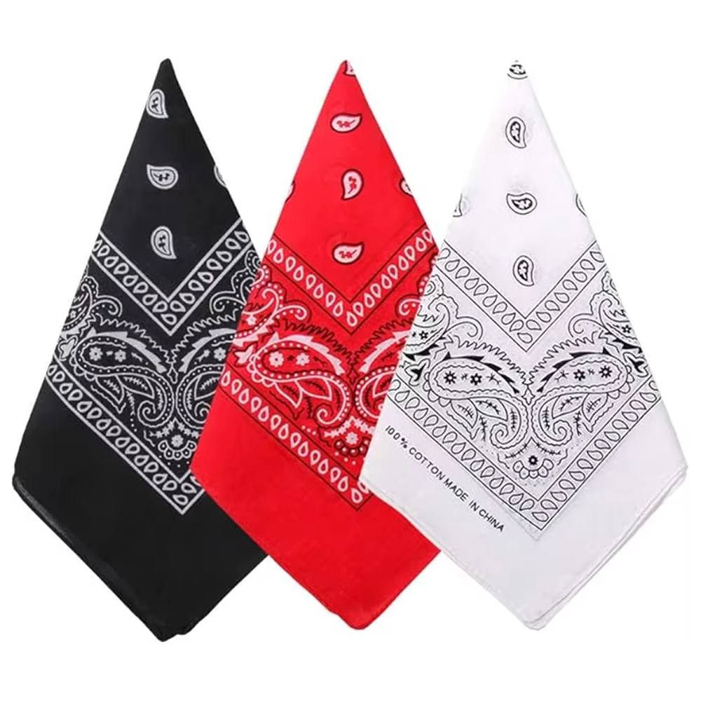 Hip Hop Cowboy Paisley Scarf L – Bandana Blank White recenzja i cena