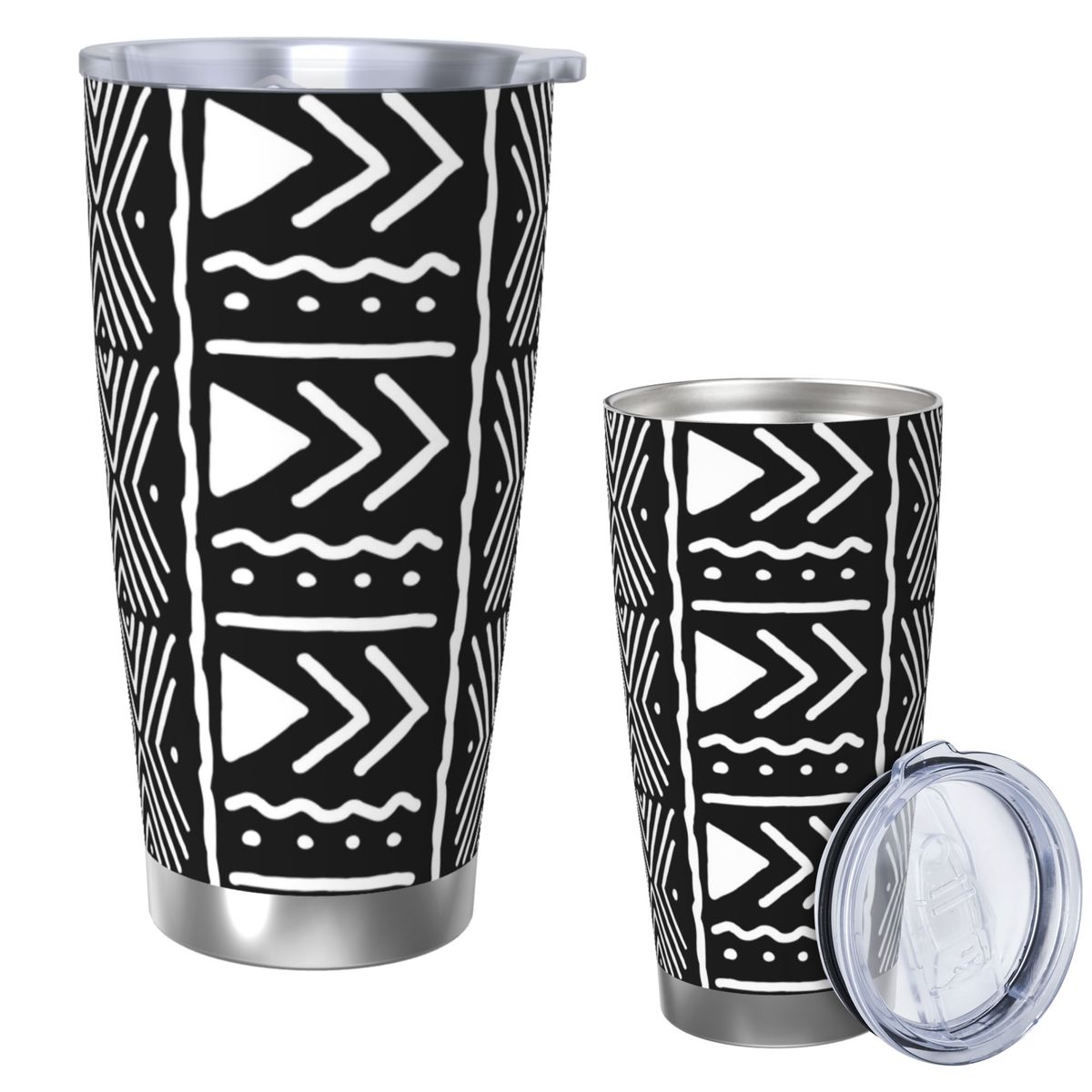 Black And White African Bogola – Tumbler 20Oz White recenzja i cena