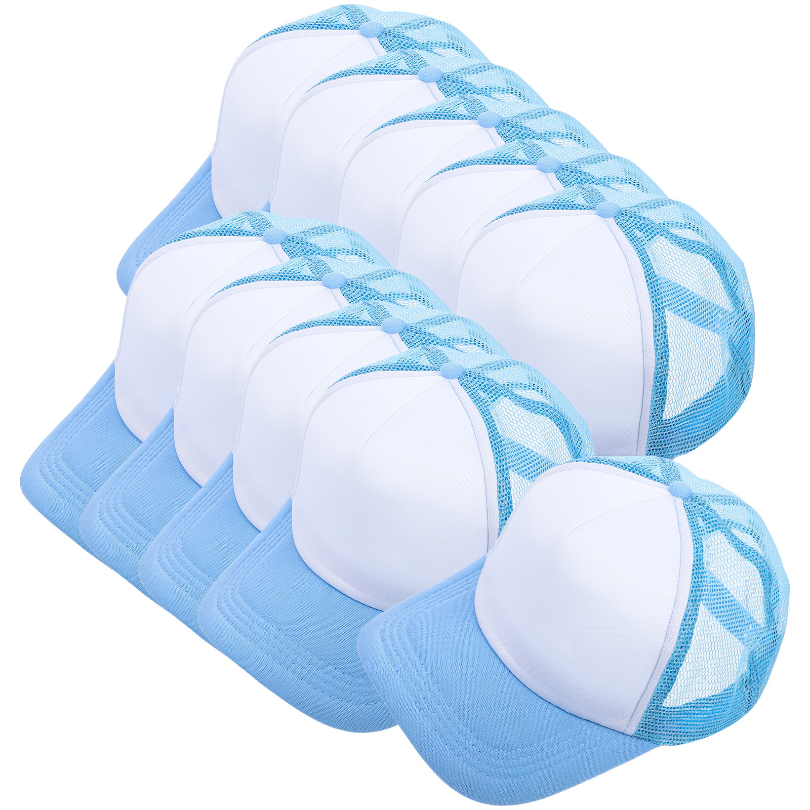 10Pcs Mesh Baseball Hat Blank  – Hat Sublimation Blank recenzja i cena