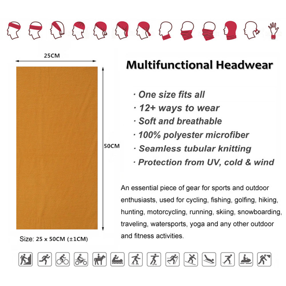55 Solid Colors Outdoor Sports – Bandana Blank White recenzja i cena