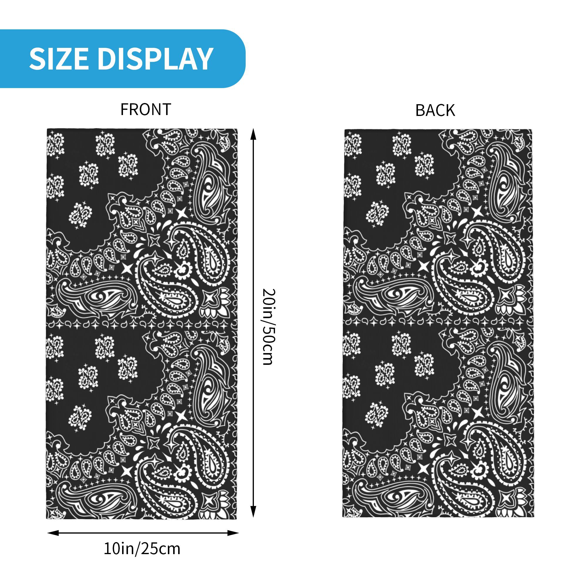 Custom Black And White Paisley – Bandana Blank White recenzja i cena