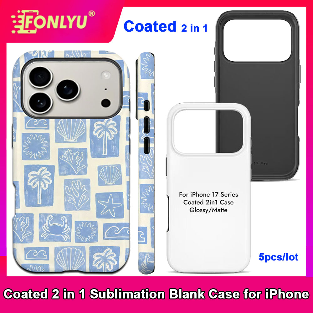 FONLYU 5pcs Coated 2 in 1 Blan – Phone Case Blank Print recenzja i cena