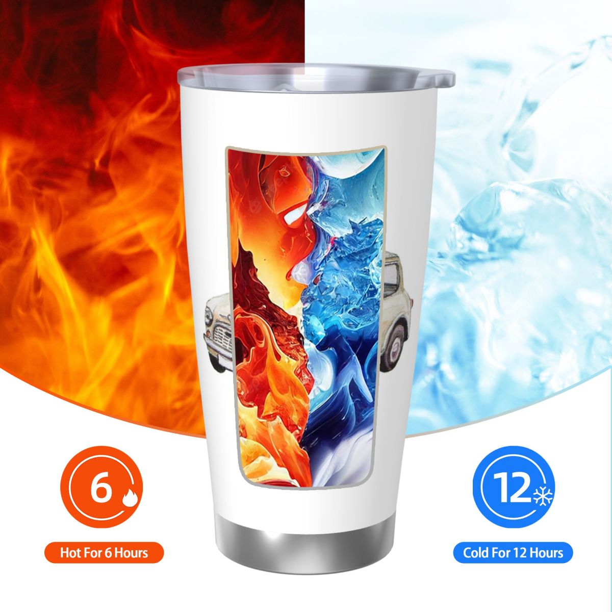 Classic White Mini Cooper In W – Tumbler 20Oz White recenzja i cena
