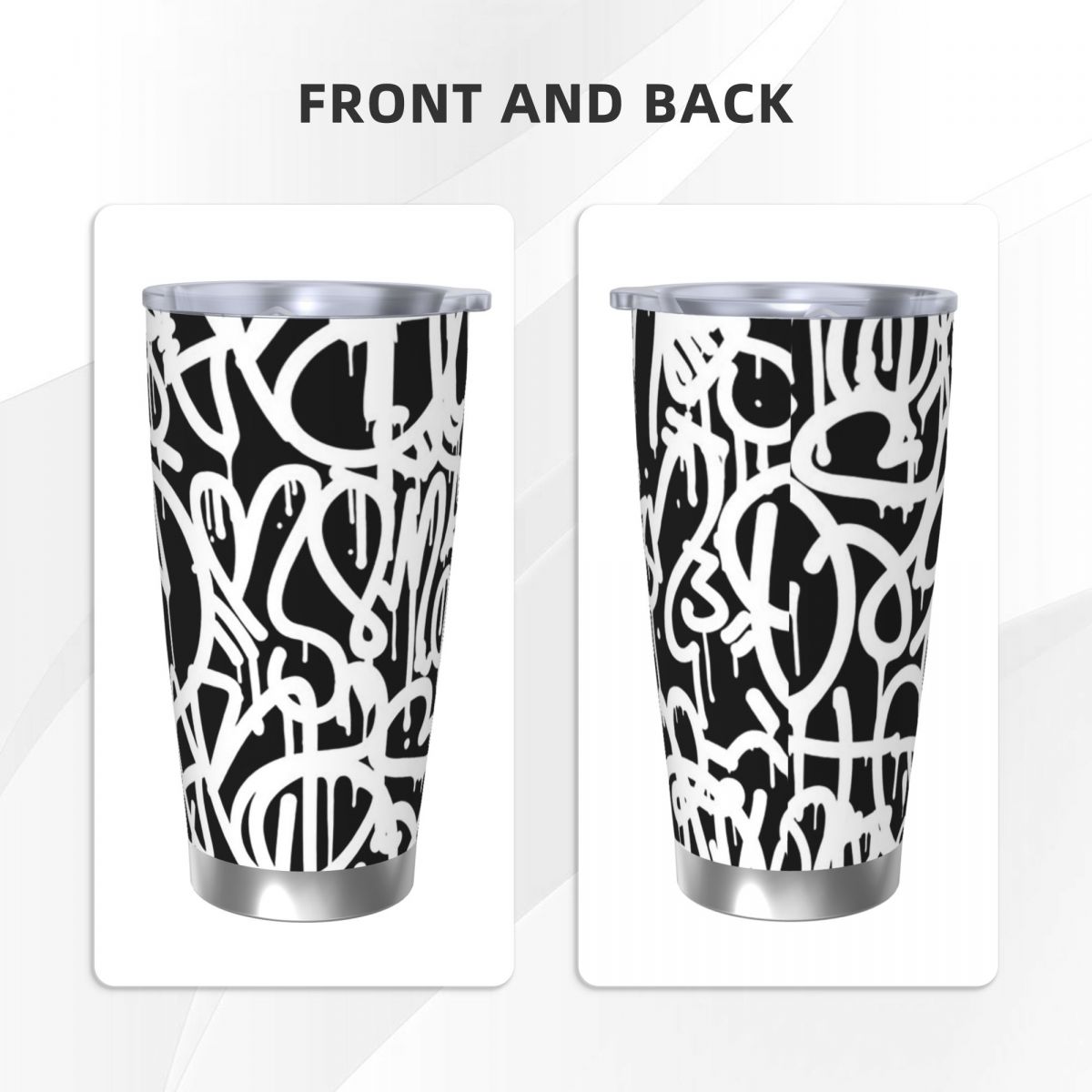 Black And White Graffiti Stain – Tumbler 20Oz White recenzja i cena