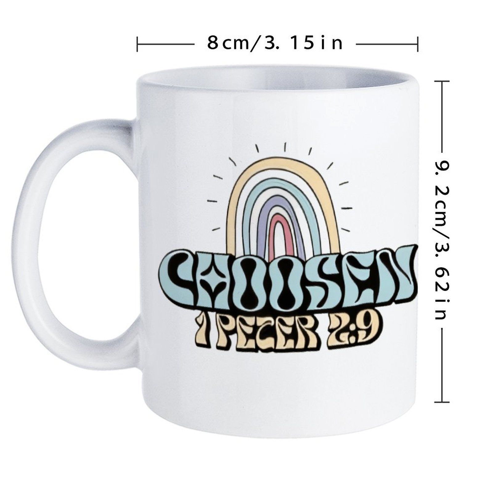 A Rainbow And A Rainbow With T – Sublimation Mug White recenzja i cena