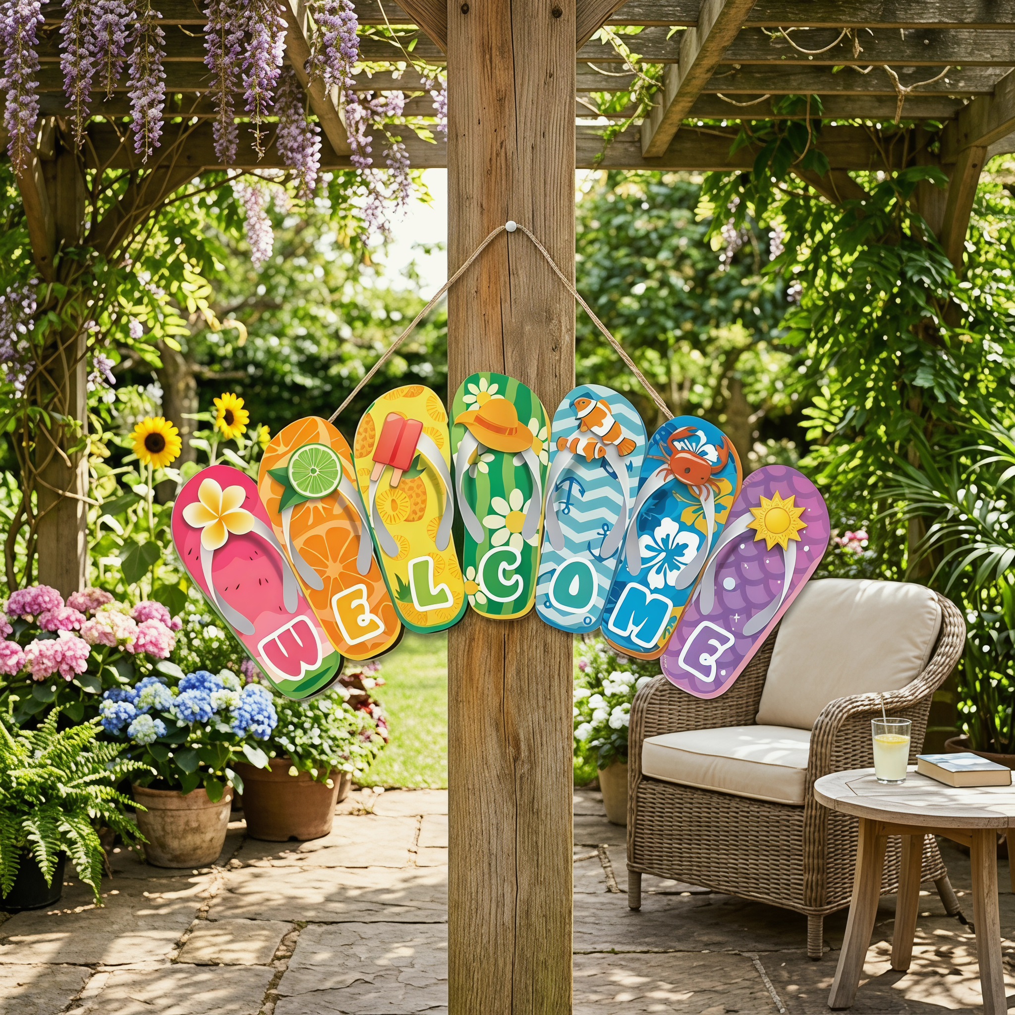 Hello Summer Felt Slippers Doo – Yard Sign Blank recenzja i cena