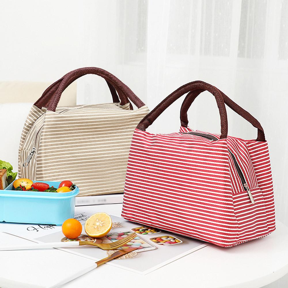 Striped Insulated Lunch Bag Po – Tote Bag Sublimation recenzja i cena