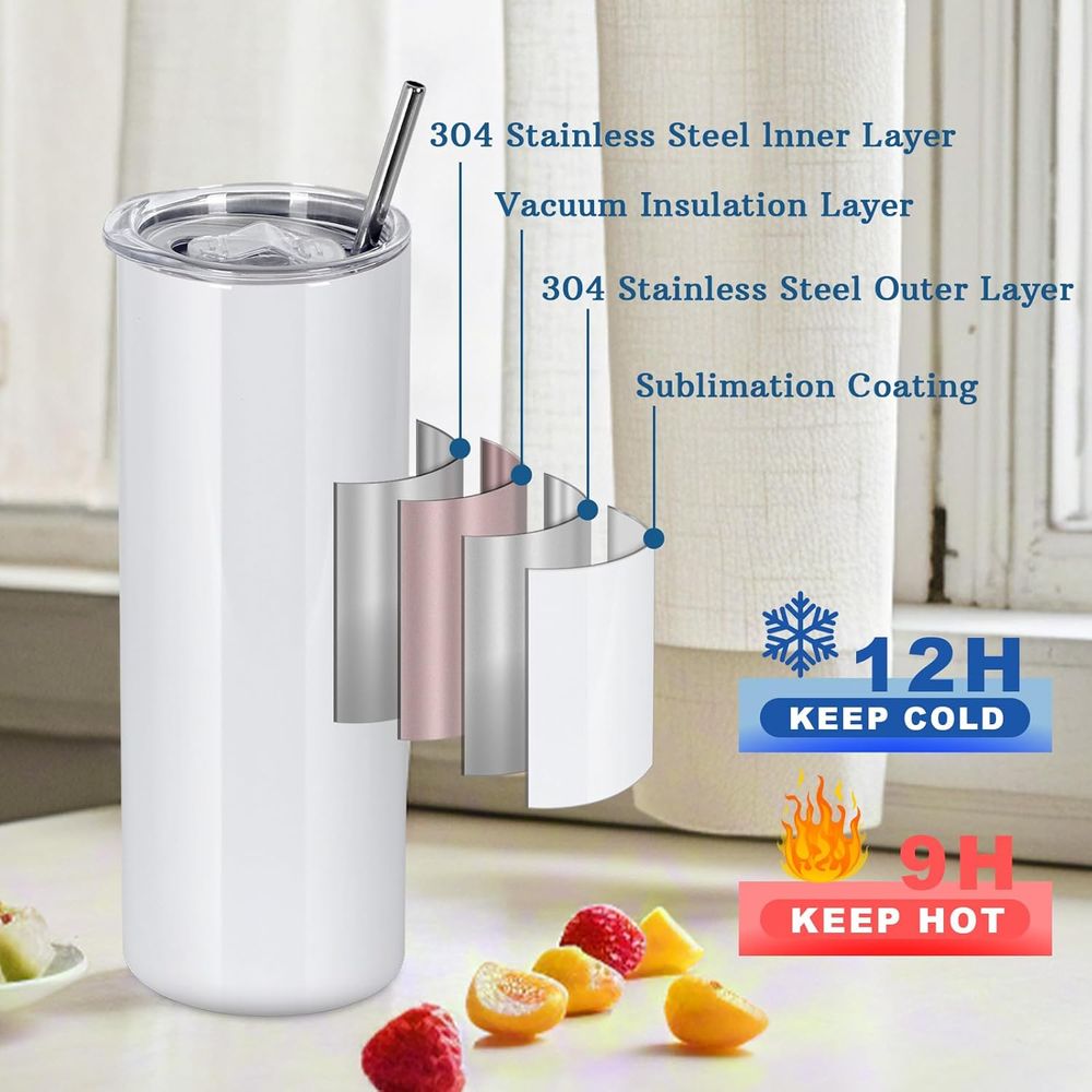 50 Pack 20 OZ Sublimation Tumb – Tumbler 20Oz White recenzja i cena