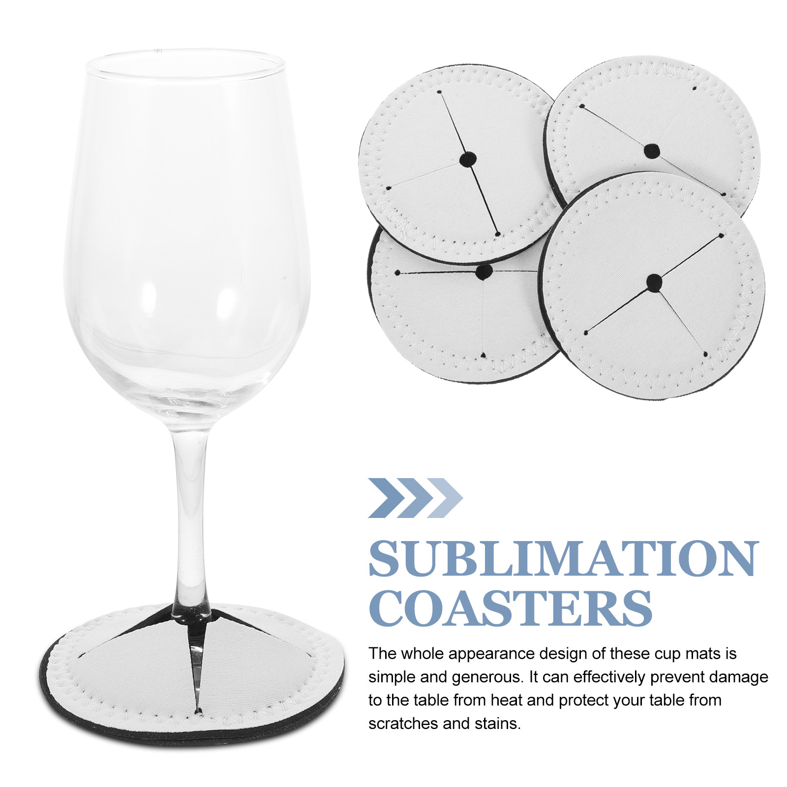 4Pcs Heat Transfer Wine Cup Co – Coaster Sublimation Blank recenzja i cena