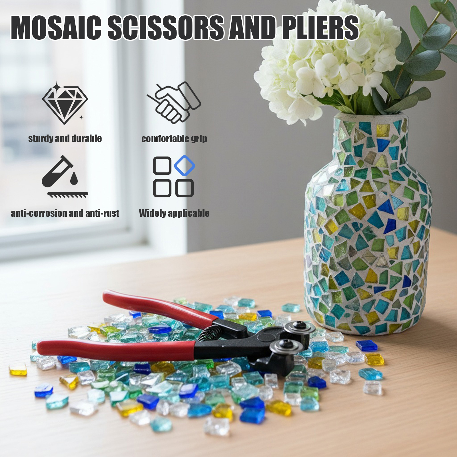 8 Inch Heavy Duty Wheeled Glas – Ceramic Tile Blank recenzja i cena