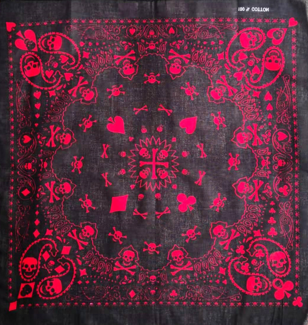 55cm White Black Red Skull Pok – Bandana Blank White recenzja i cena