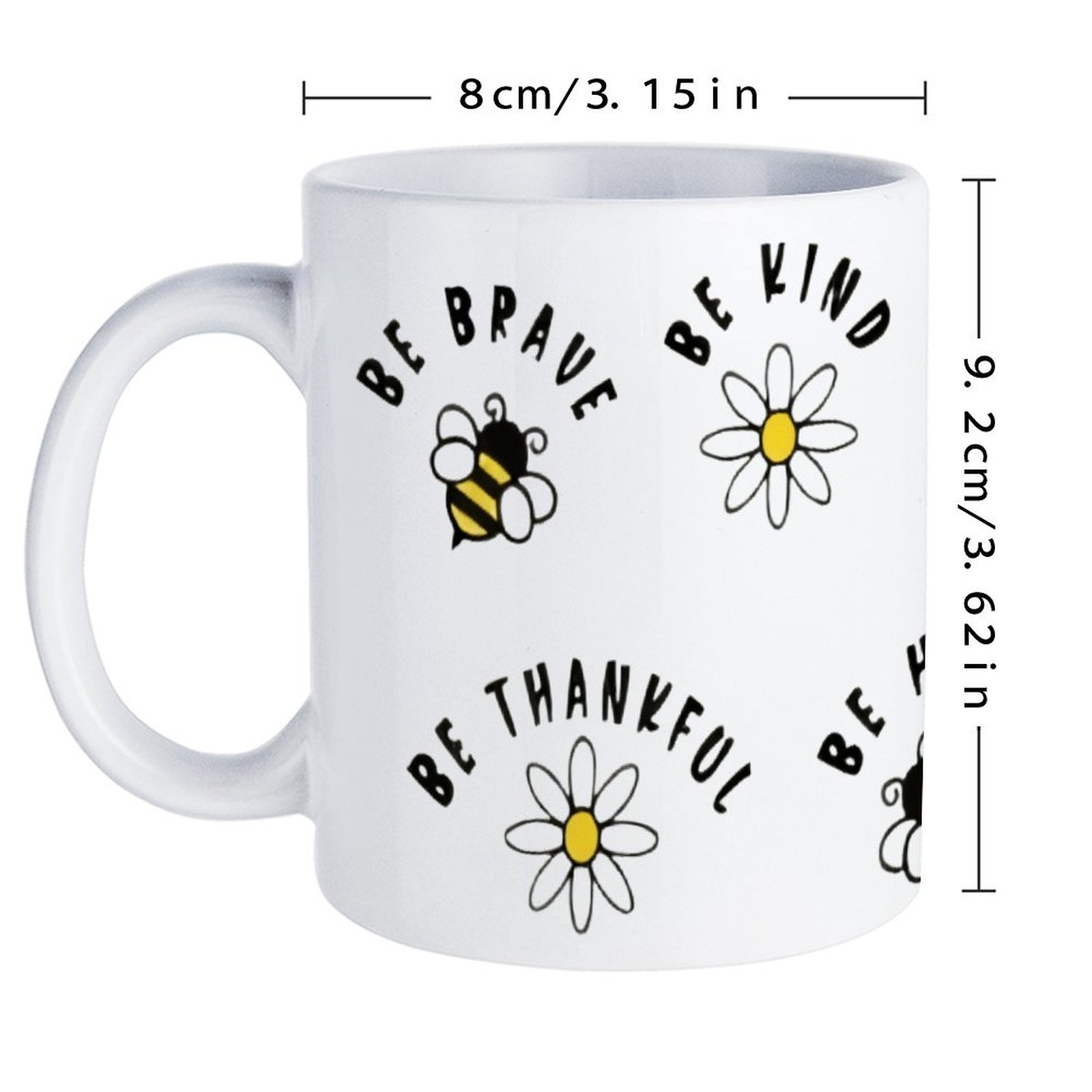 Four Stickers With Bees And Da – Sublimation Mug White recenzja i cena