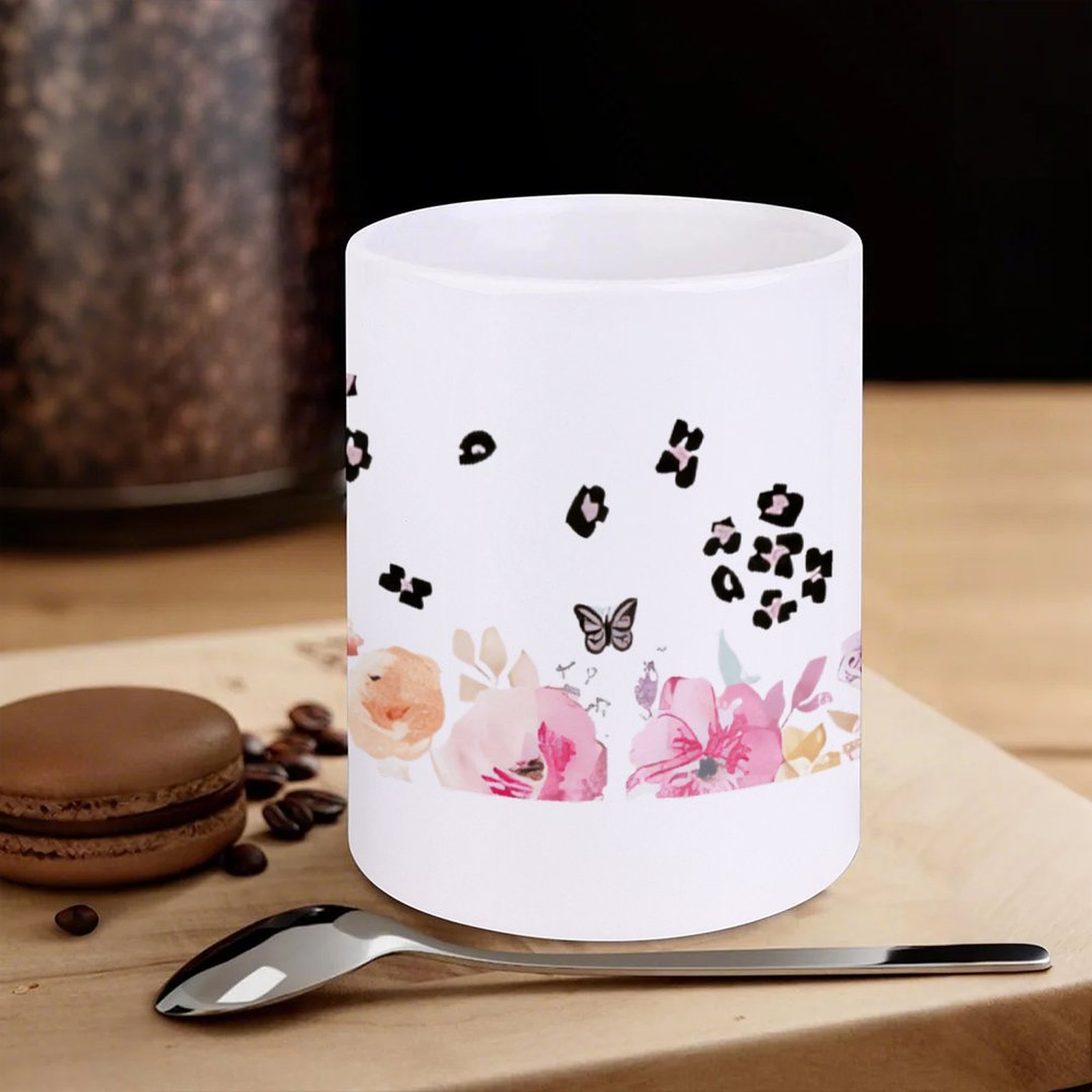 A Watercolor Painting Of Flowe – Sublimation Mug White recenzja i cena