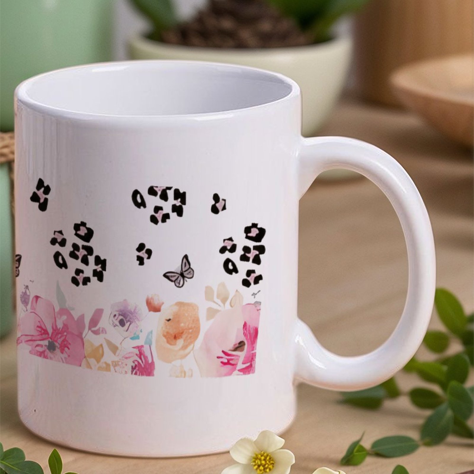 A Watercolor Painting Of Flowe – Sublimation Mug White recenzja i cena