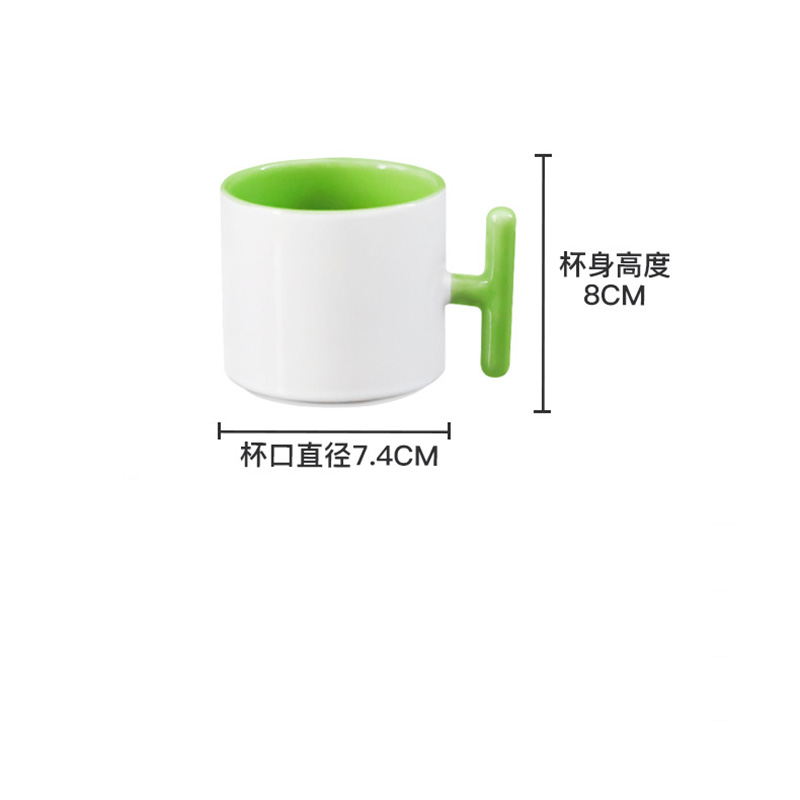 2PCS Creativity T-shaped handl – Sublimation Mug White recenzja i cena