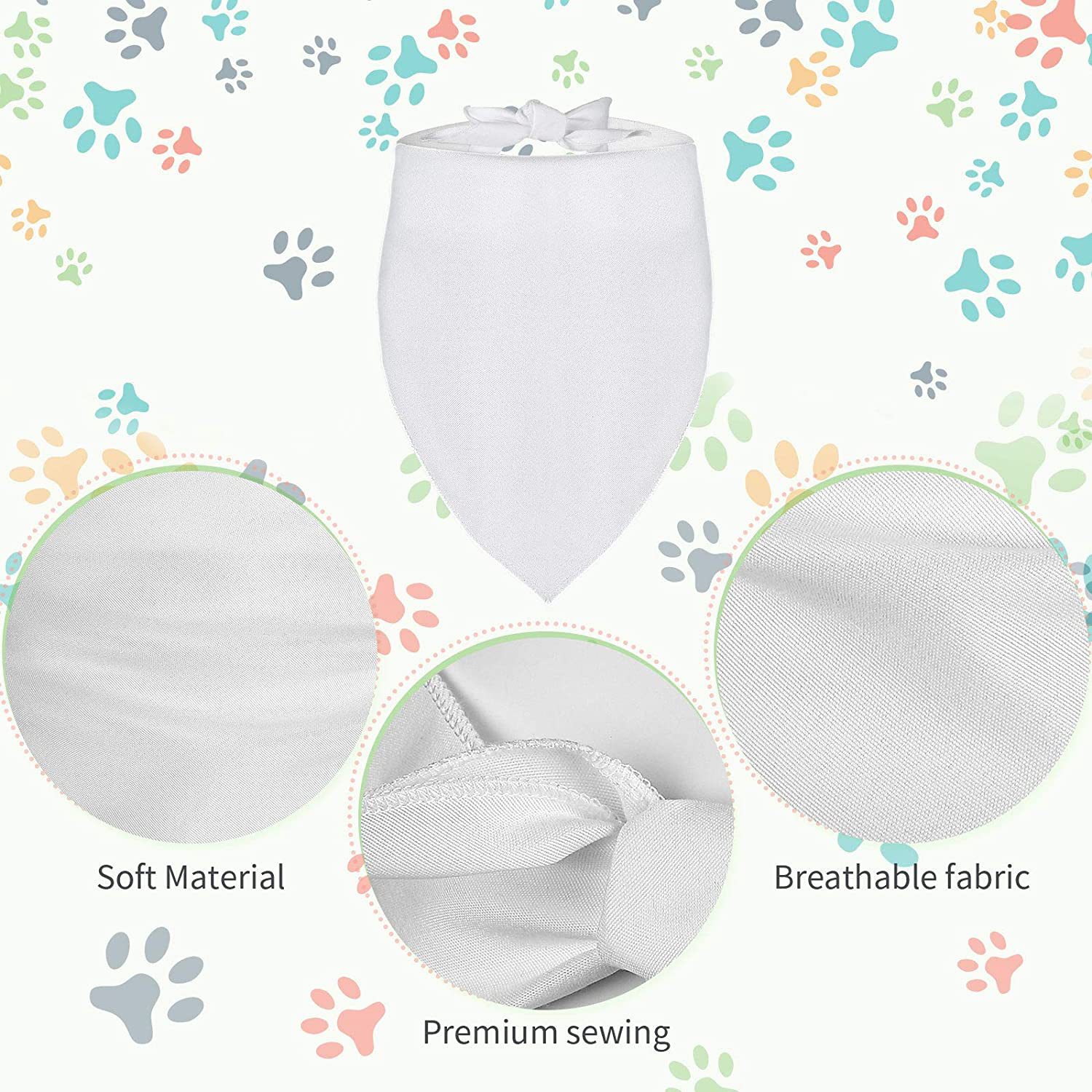100 Pieces Sublimation Blank D – Bandana Blank White recenzja i cena