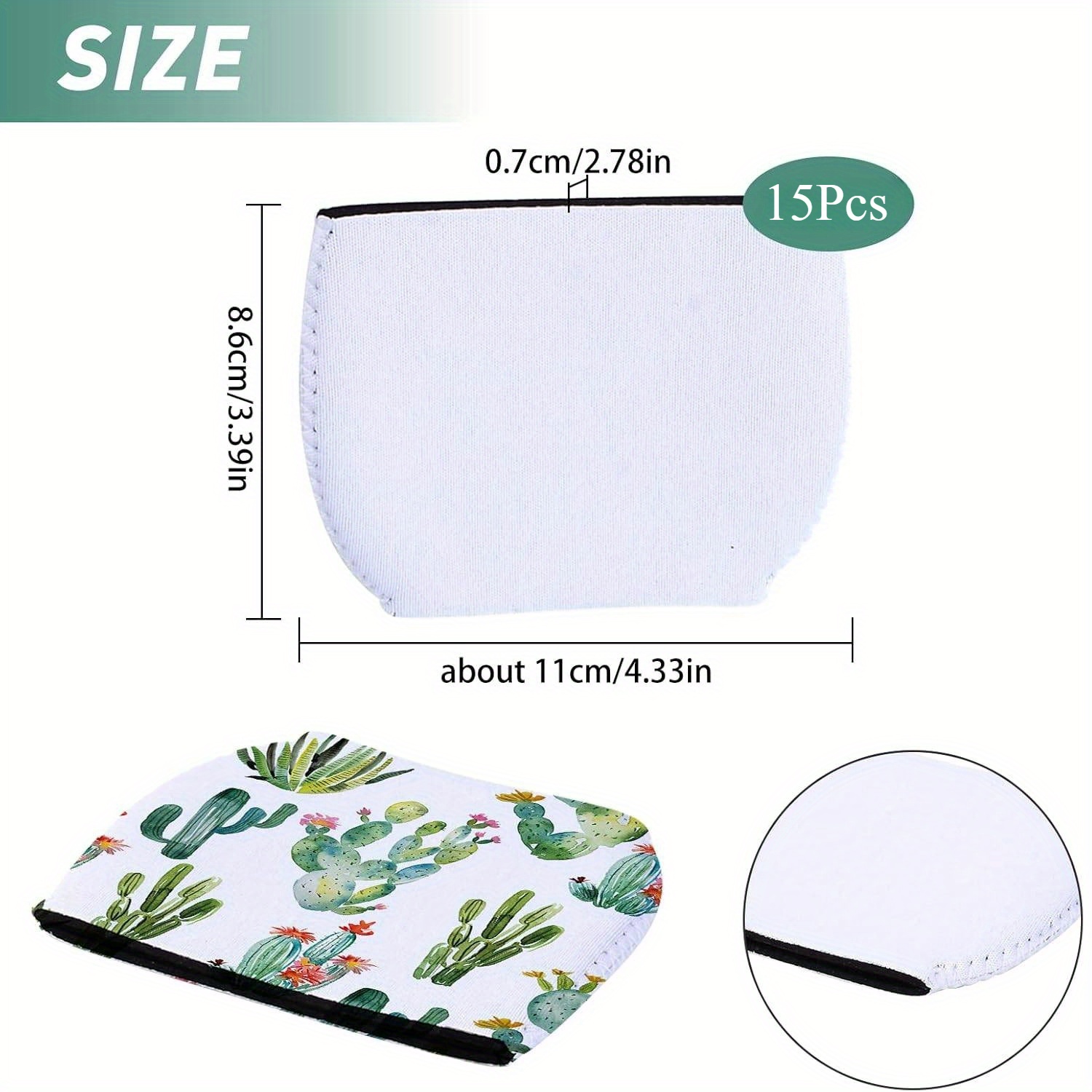 15 PCS Neoprene Wine Glass Sle – Puzzle Blank White recenzja i cena