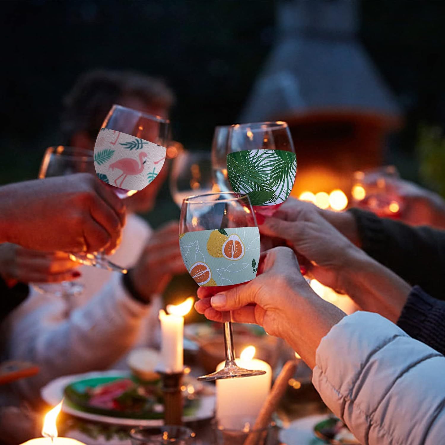 15 PCS Neoprene Wine Glass Sle – Puzzle Blank White recenzja i cena