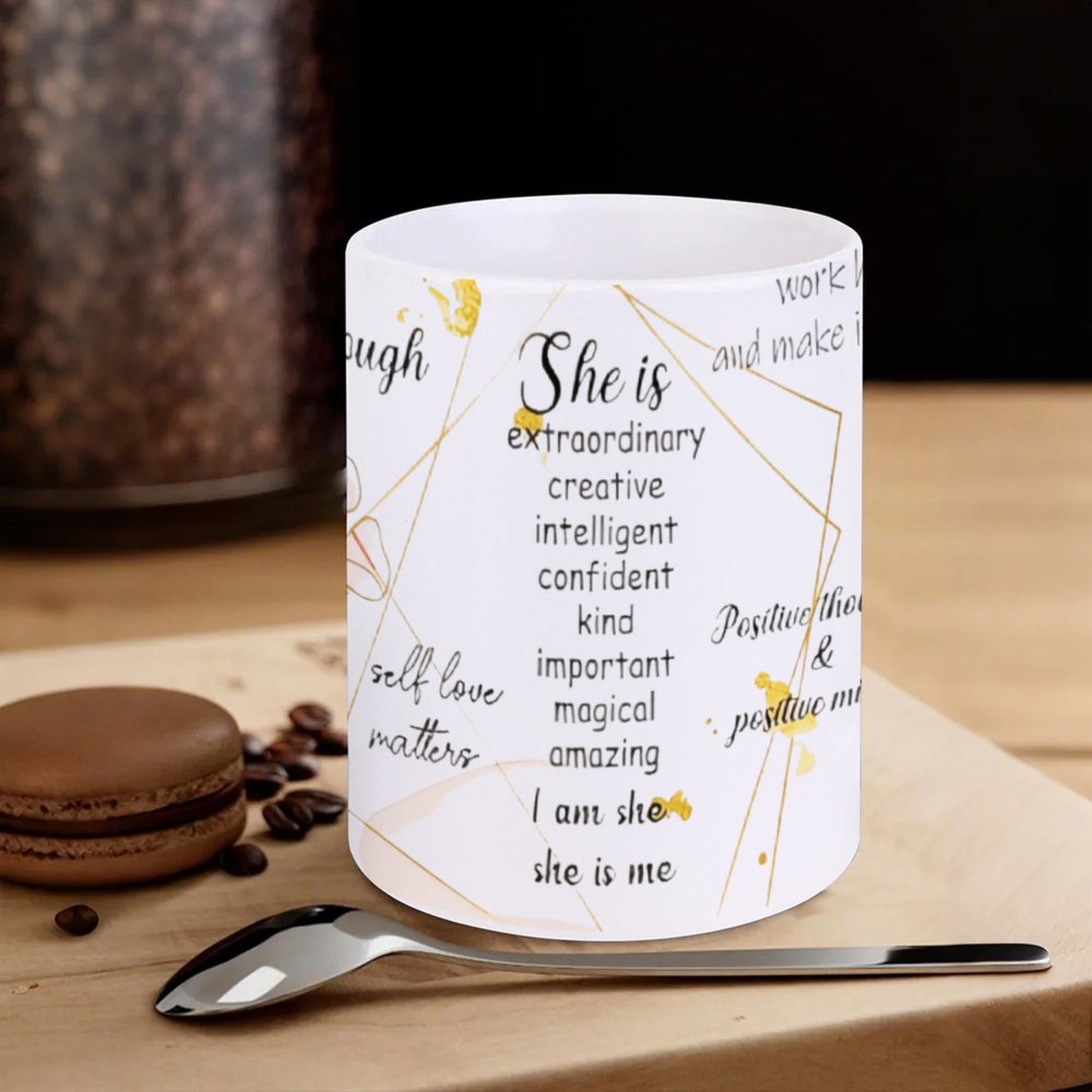 A Poster With A Quote About Sh – Sublimation Mug White recenzja i cena