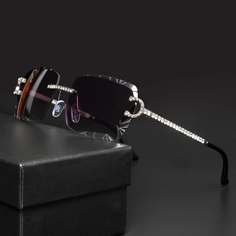 Fashion Rimless Square Sunglas – Metal Photo Panel recenzja i cena