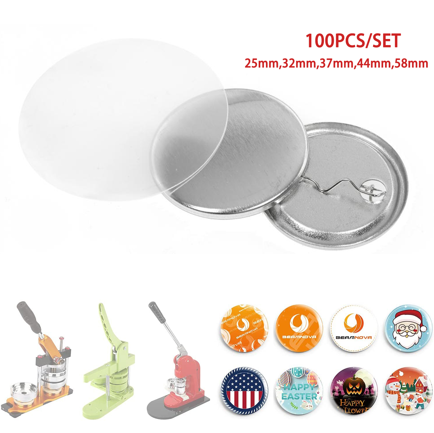 100PCS Metal Back Badge Button – Button Badge Blank recenzja i cena