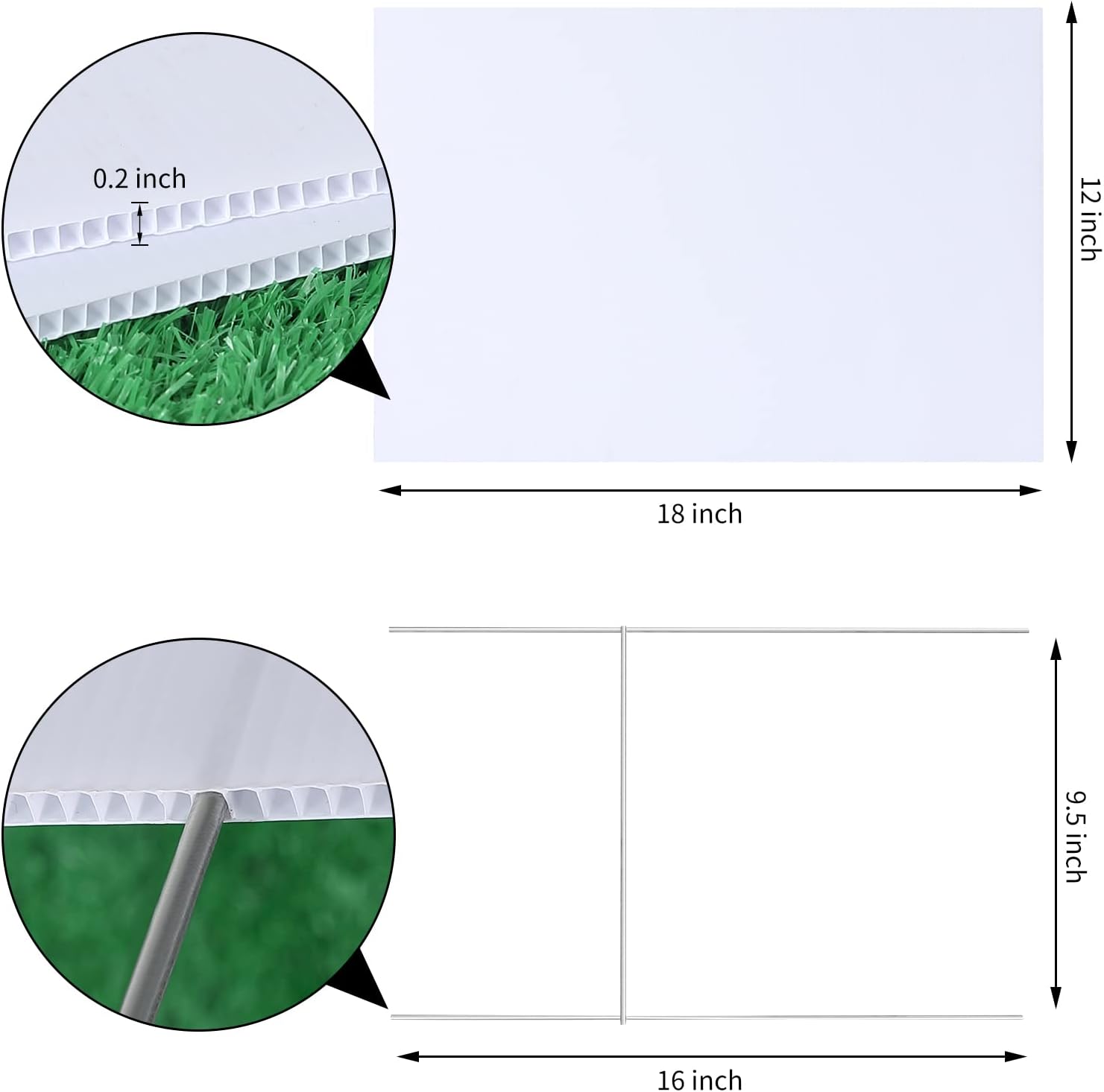 18x12 Inch Blank Yard Signs wi – Yard Sign Blank recenzja i cena