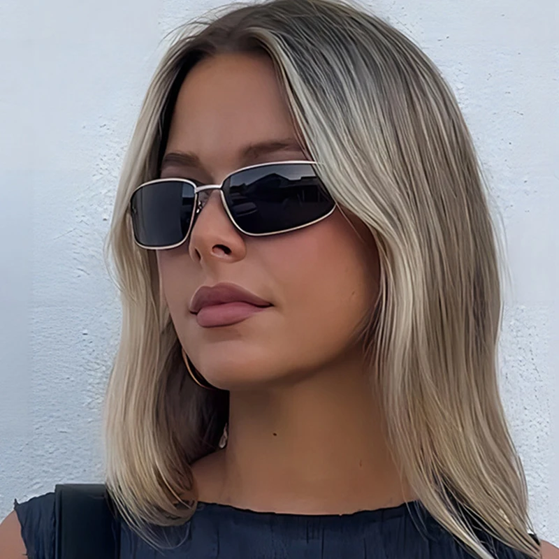 Women's y2k Sunglasses New Gla – Metal Photo Panel recenzja i cena