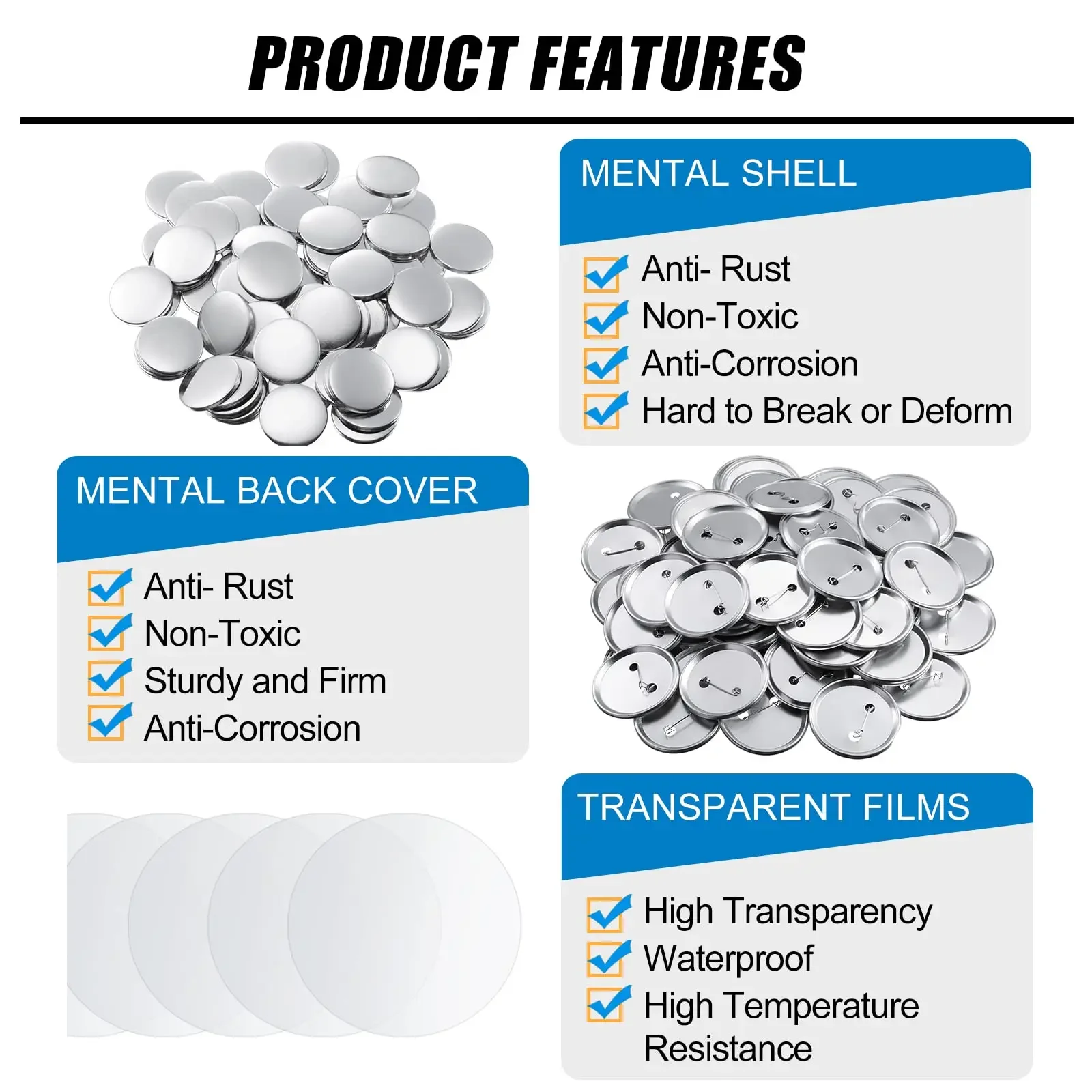 100PCS Blank Button Making Sup – Button Badge Blank recenzja i cena