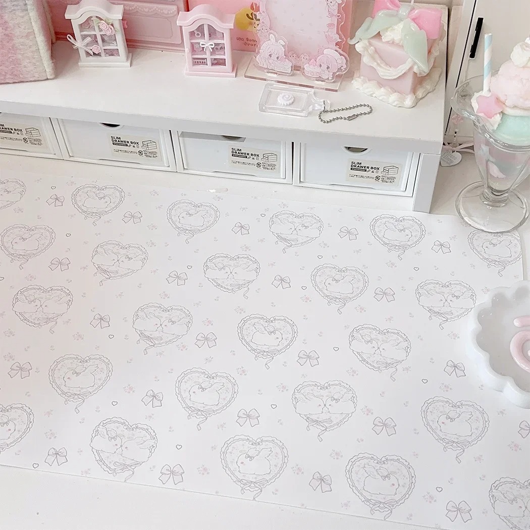 Kawaii Pink Rabbit Leather Des – Mouse Pad Blank Sublimation recenzja i cena