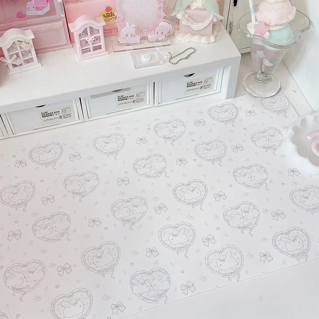 Kawaii Pink Rabbit Leather Des – Mouse Pad Blank Sublimation recenzja i cena