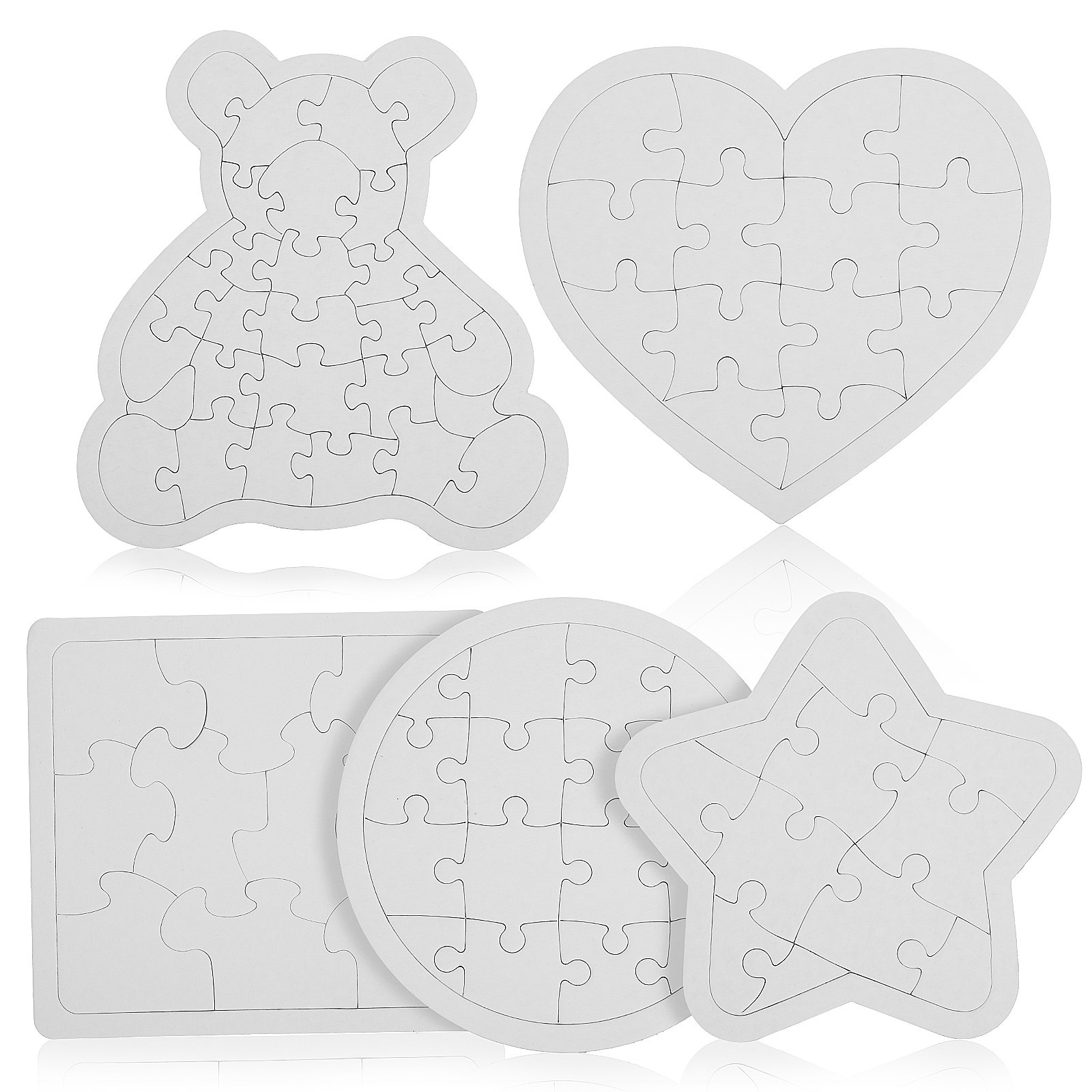 5Pcs White Blank Jigsaw Puzzle – Puzzle Blank White recenzja i cena