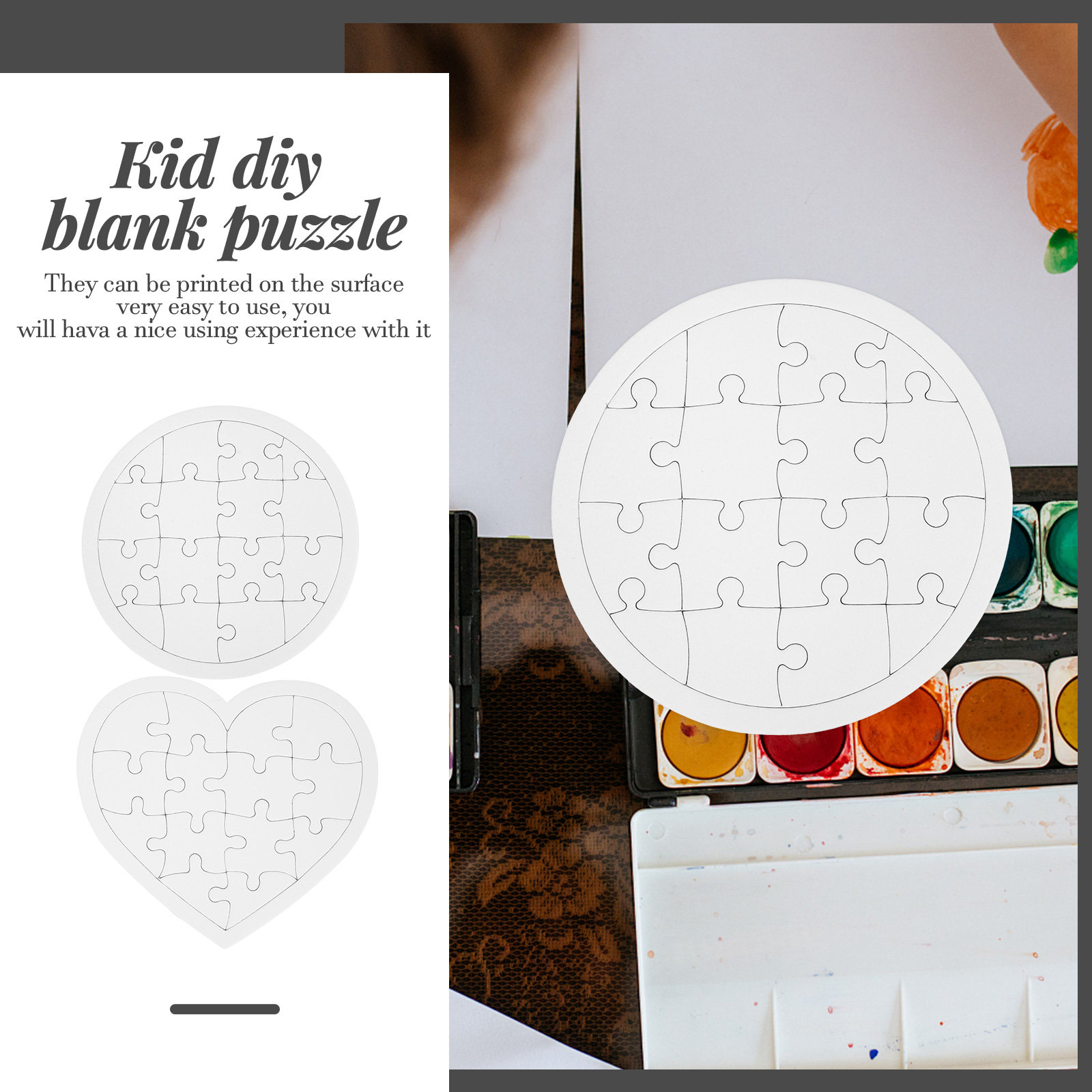 10Pcs Blank Kid DIY Puzzles Wh – Puzzle Blank White recenzja i cena