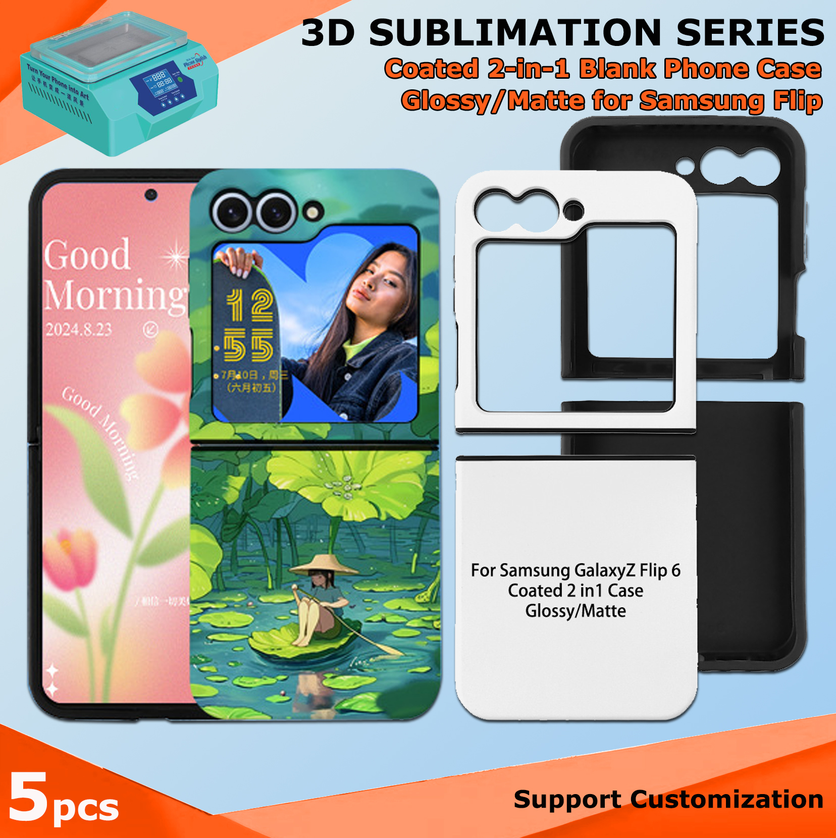 Fonlyu 5pcs Coated 2 in 1 Blan – Phone Case Blank Print recenzja i cena