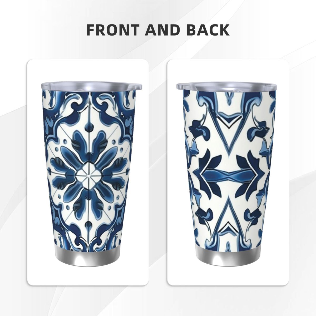 Blue And White Majolica Patter – Tumbler 20Oz White recenzja i cena