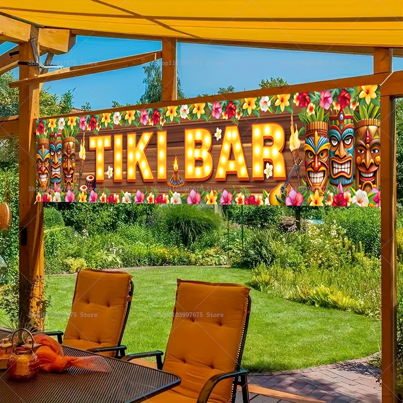 Vibrant Tiki Bar Banner Tropic – Yard Sign Blank recenzja i cena