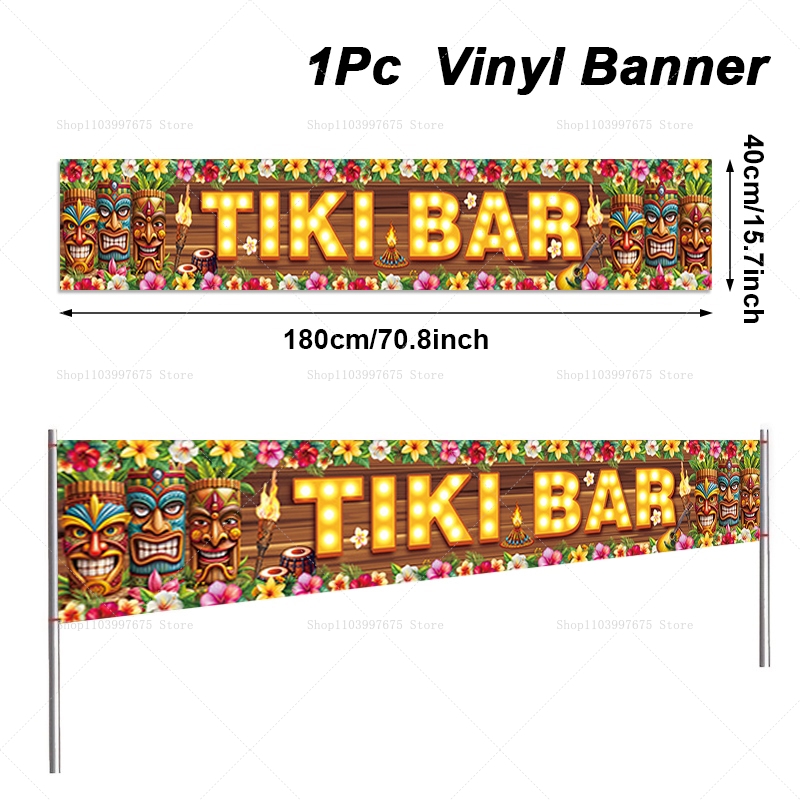 Vibrant Tiki Bar Banner Tropic – Yard Sign Blank recenzja i cena