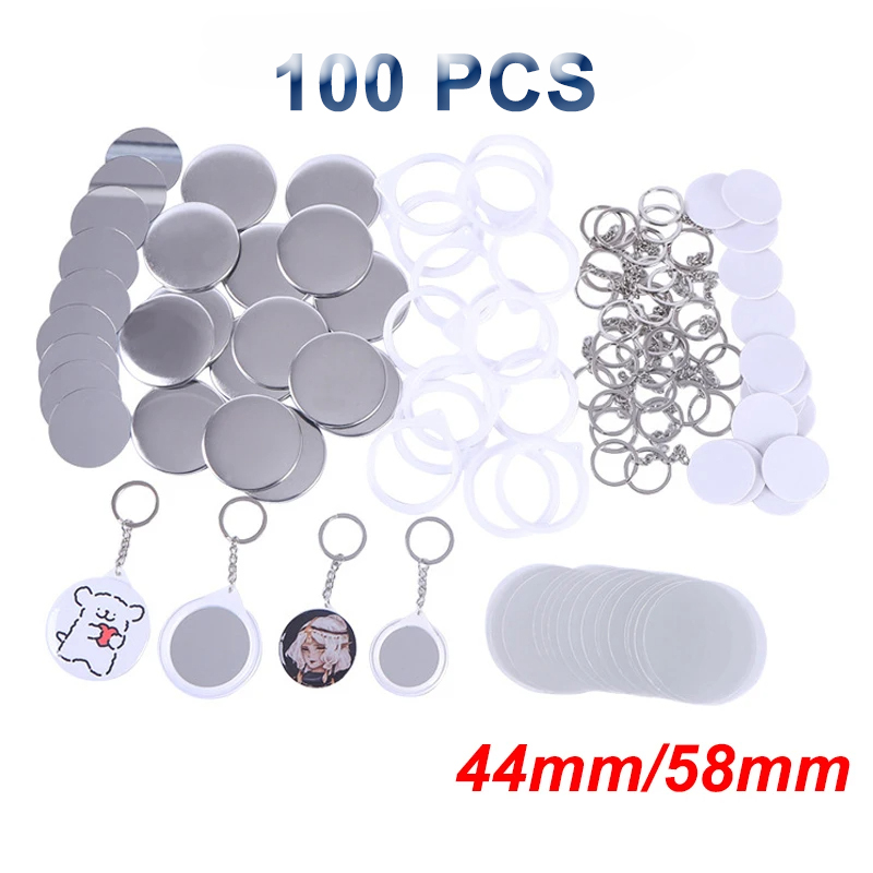 New 100PCS Key Ring Mirror Bla – Button Badge Blank recenzja i cena