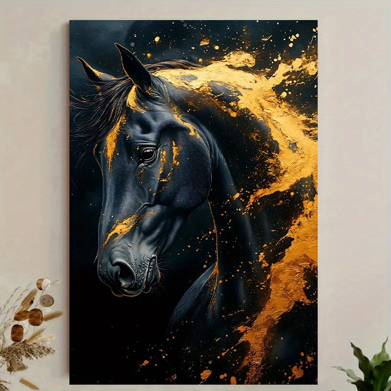 1pc Elegant Black Horse Canvas – Canvas Wrap Ready recenzja i cena