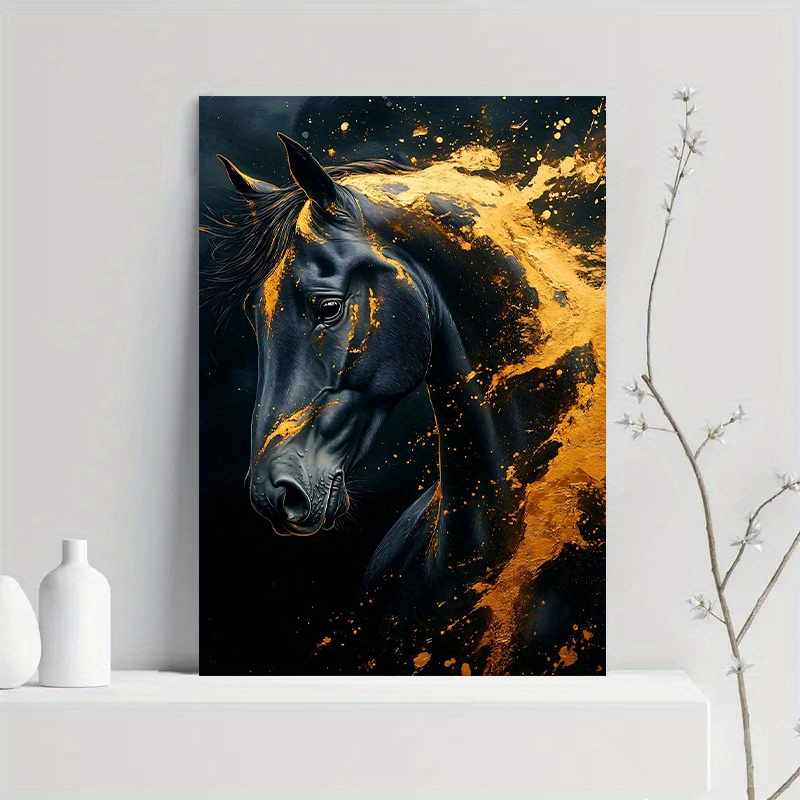 1pc Elegant Black Horse Canvas – Canvas Wrap Ready recenzja i cena