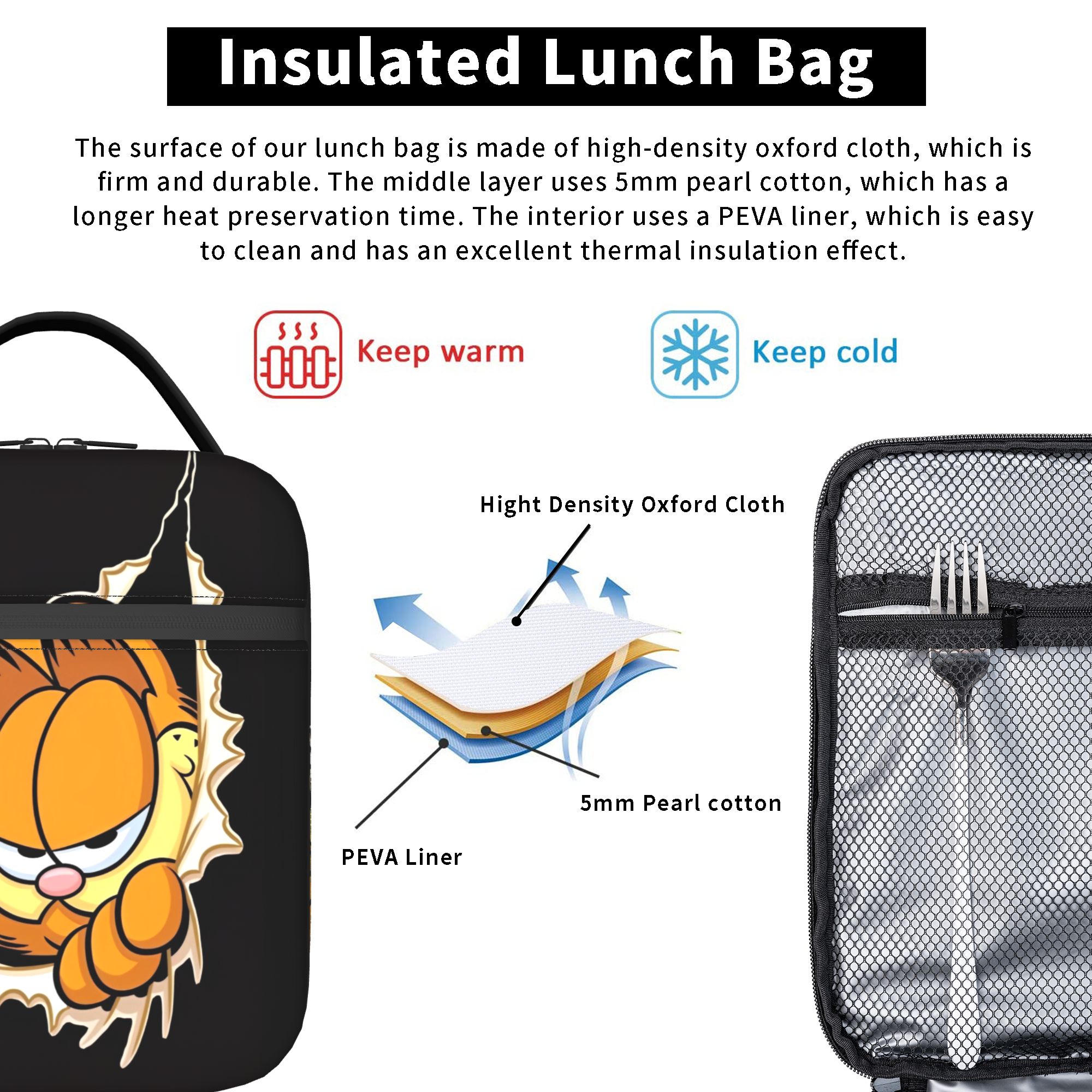Garfielded Insulated Lunch Bag – Tote Bag Sublimation recenzja i cena